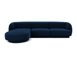 Micadoni Velvet Left Corner Sofa "Miley" 4 Seats