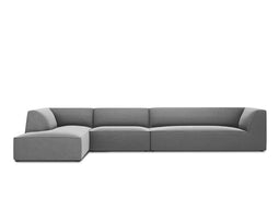Micadoni Velvet Modular Left Corner Sofa "Ruby" 5 Seats