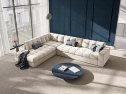 Micadoni Velvet Left Corner Sofa "Justin" 5 Seats