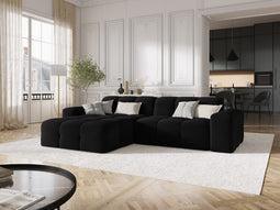 Micadoni Velvet Left Corner Sofa "Kendal" 4 Seats