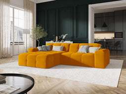 Micadoni Velvet Left Corner Sofa "Kendal" 4 Seats