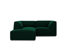 Micadoni Velvet Modular Left Corner Sofa "Ruby" 3 Seats