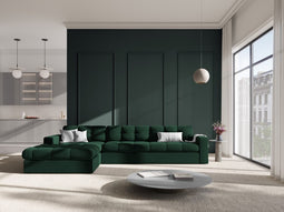 Micadoni Velvet Left Corner Sofa "Justin" 4 Seats