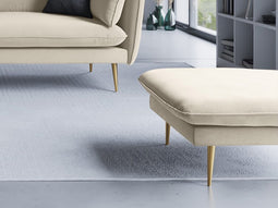 Micadoni Velvet Pouf "Agate" 1 Seat