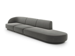 Micadoni Right Velvet Sofa "Miley" 4 Seats