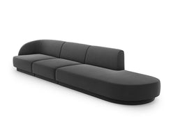 Micadoni Right Velvet Sofa "Miley" 4 Seats