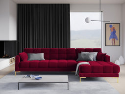 Micadoni Velvet Right Corner Sofa "Mamaia" 5 Seats