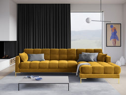 Micadoni Velvet Right Corner Sofa "Mamaia" 5 Seats