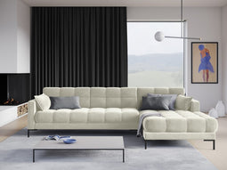 Micadoni Velvet Right Corner Sofa "Mamaia" 5 Seats