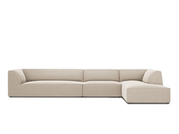Micadoni Velvet Modular Right Corner Sofa "Ruby" 5 Seats