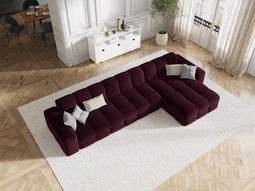 Micadoni Velvet Right Corner Sofa "Kendal" 5 Seats