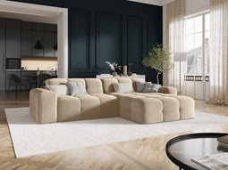Micadoni Velvet Right Corner Sofa "Kendal" 4 Seats