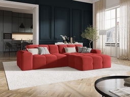 Micadoni Velvet Right Corner Sofa "Kendal" 4 Seats