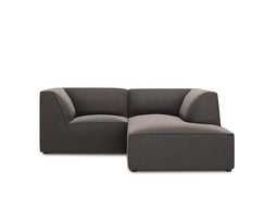 Micadoni Velvet Modular Right Corner Sofa "Ruby" 3 Seats