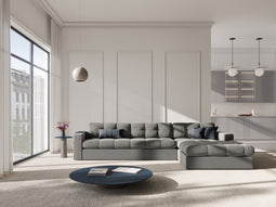 Micadoni Velvet Right Corner Sofa "Justin" 4 Seats