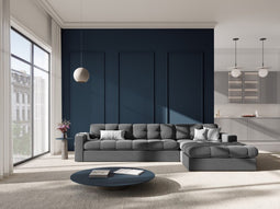 Micadoni Velvet Right Corner Sofa "Justin" 4 Seats