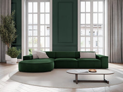 Micadoni Velvet Left Corner Sofa "Jodie" 4 Seats