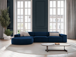 Micadoni Velvet Left Corner Sofa "Jodie" 4 Seats