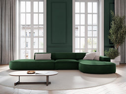 Micadoni Velvet Right Corner Sofa "Jodie" 4 Seats