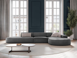 Micadoni Velvet Right Corner Sofa "Jodie" 4 Seats
