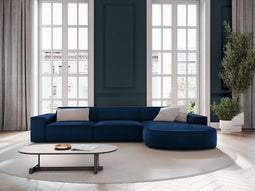 Micadoni Velvet Right Corner Sofa "Jodie" 4 Seats