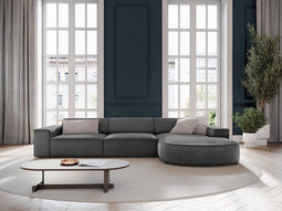 Micadoni Velvet Right Corner Sofa "Jodie" 4 Seats