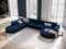 Micadoni Velvet Panoramic Left Corner Sofa