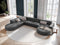 Micadoni Velvet Panoramic Left Corner Sofa