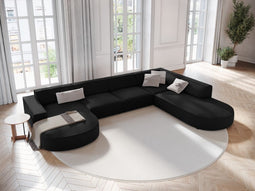 Micadoni Velvet Panoramic Right Corner Sofa "Jodie" 7 Seats