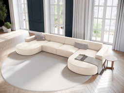 Micadoni Velvet Panoramic Sofa "Jodie" 6 Seats