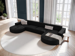 Micadoni Velvet Panoramic Sofa "Jodie" 6 Seats