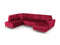 Micadoni Velvet Panoramic Left Sofa with Box and Sleeping Function