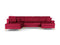 Micadoni Velvet Panoramic Left Sofa with Box and Sleeping Function