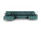 Micadoni Velvet Panoramic Left Sofa with Box and Sleeping Function