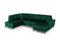 Micadoni Velvet Panoramic Left Sofa with Box and Sleeping Function