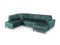 Micadoni Velvet Panoramic Left Sofa with Box and Sleeping Function