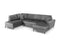 Micadoni Velvet Panoramic Left Sofa with Box and Sleeping Function