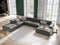 Micadoni Velvet Panoramic Left Corner Sofa