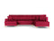 Micadoni Velvet Panoramic Right Sofa with Box and Sleeping Function