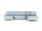 Micadoni Velvet Panoramic Right Sofa with Box and Sleeping Function