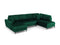Micadoni Velvet Panoramic Right Sofa with Box and Sleeping Function