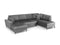 Micadoni Velvet Panoramic Right Sofa with Box and Sleeping Function