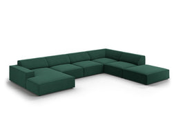 Micadoni Velvet Panoramic Right Corner Sofa "Jodie" 7 Seats