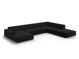 Micadoni Velvet Panoramic Right Corner Sofa "Jodie" 7 Seats