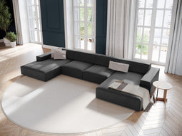 Micadoni Velvet Panoramic Sofa "Jodie" 6 Seats
