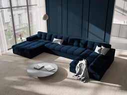 Micadoni Velvet Panoramic Sofa "Justin" 5 Seats