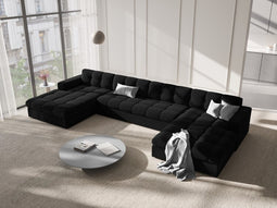Micadoni Velvet Panoramic Sofa "Justin" 5 Seats