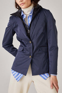Jacket with zip off hood - Navy