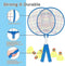 Badminton Racket Set for Kids, 7 in 1 Badminton, Includes Carrying Bag