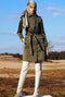 Waterproof Tailored Trenchcoat Satin - Green